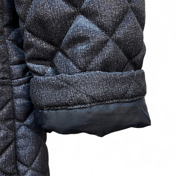 St John Bay Women's Navy Blue Coat Jacket Zipper Removable Hood Vests Size L - Picture 6 of 13